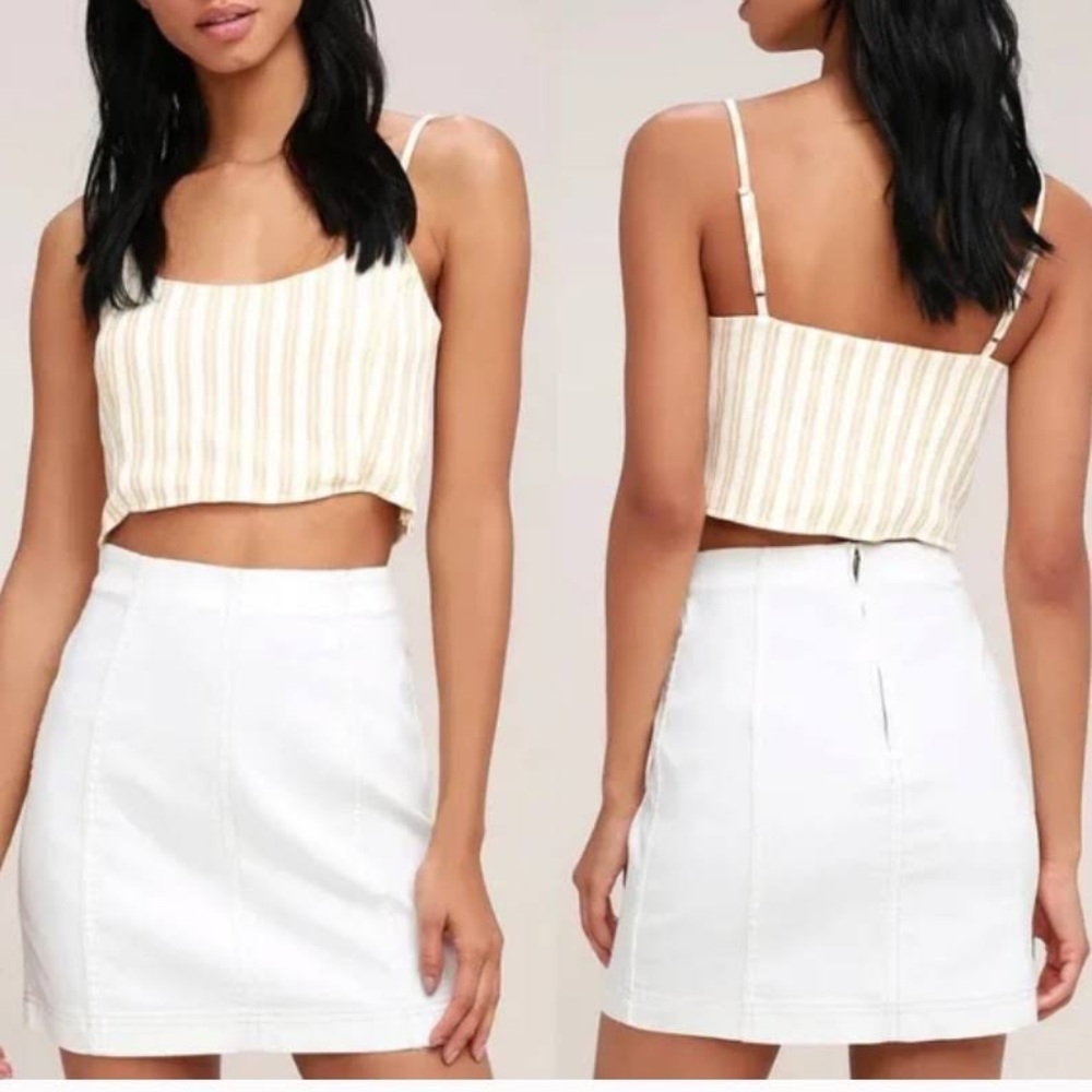Free People White Mini Pencil Skirt (size 2) - lightly worn